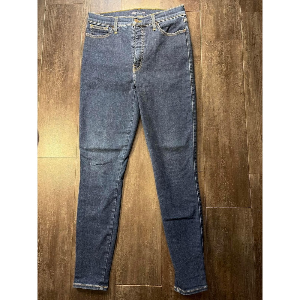Lucky Brand Uni Fit Jeans Womens 4 (30-32) R Blue Dark Wash High Rise Skinny